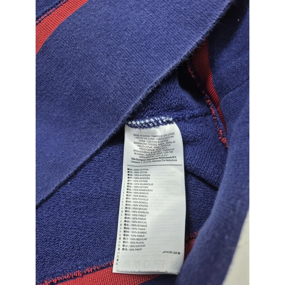 FC Barcelona Sweatshirt Mens Large Blue La Liga Soccer Nike Fleece Crewneck Top